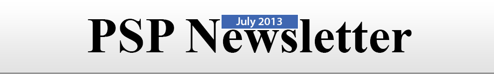 PSP Newsletter July 2013, vol.26