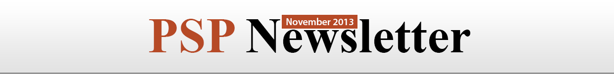 PSP Newsletter November 2013, vol.27